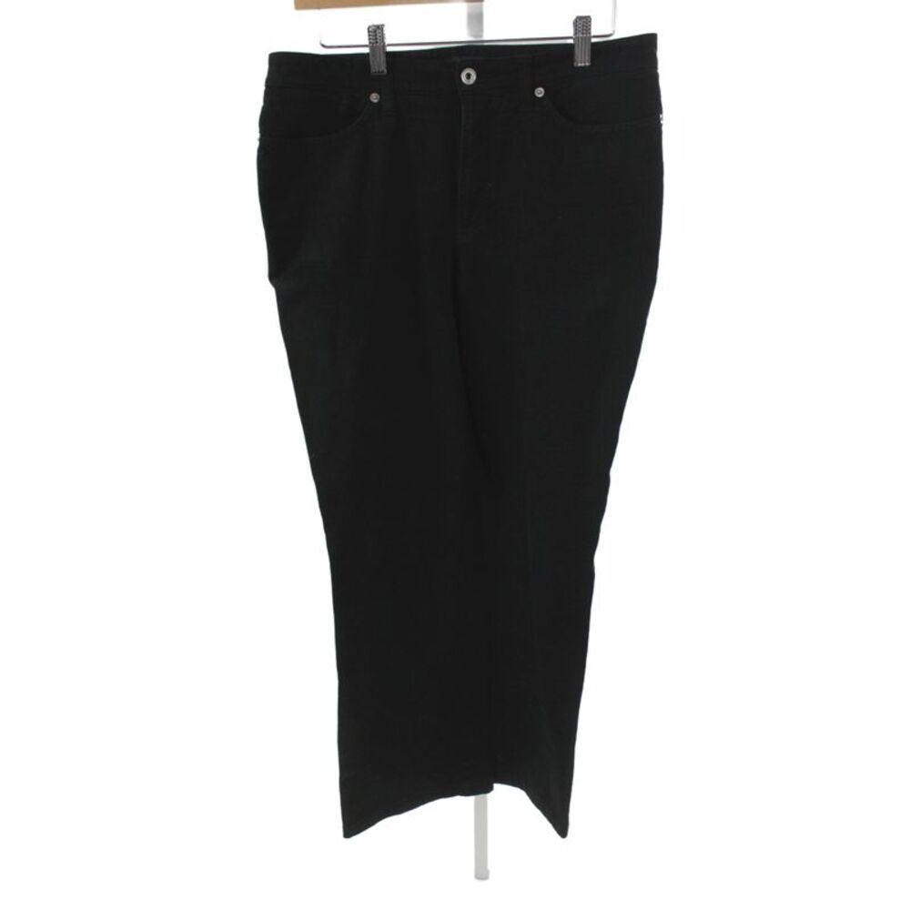 Cambio Womens Black Mid Rise Solid Cotton Pants Size 12